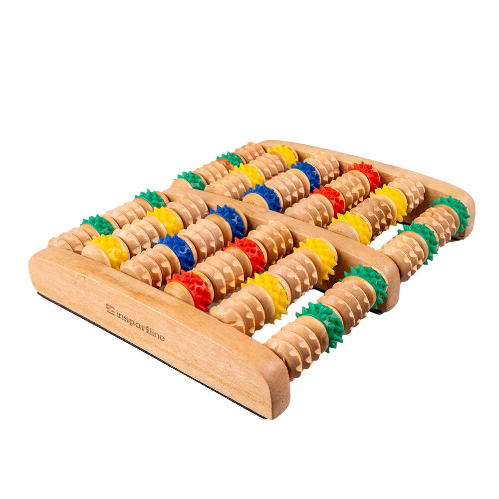 inSPORTline Ilonpi Fa Lábmasszírozó - 12 görgő