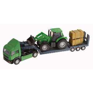 Teamsterz traktor szállító kamion, zöld traktorral 43848911 