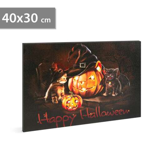 Halloween-i LED-es hangulatkép - fali akasztóval, 2 x AA, 58400 40 x 30 cm  58400 34789757