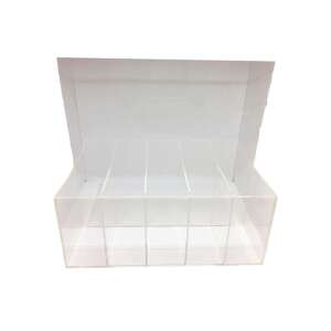 Átlátszó akril köröm díszítő állvány több rekeszes, körömlakkok, eszközök és kiegészítők rendezéséhez - Műkörömépítés