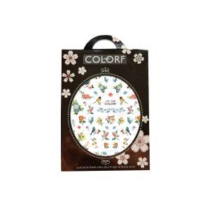Colorf CA-156 Nail Stickers with Floral and Bird Designs - Nail design
