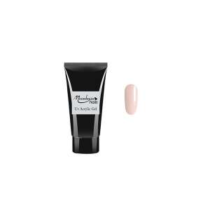 Moonbasa Nails UV Akrilzselé 30ml #053, áttetsző rózsaszín csillámokkal, körmök építéséhez és formázásához - Műköröm zselé
