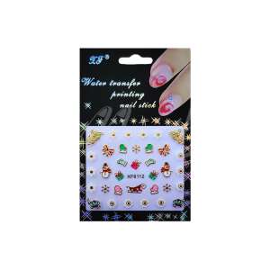 Christmas nail stickers, water transfer nail art, XF6112, nail decals, nail art stickers, Christmas nail art - Nail sticker