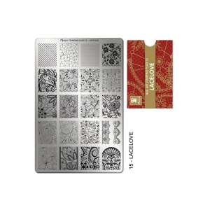 Moyra Körömnyomda Lemez 15 Lacelove, több mint 160 finom csipke mintával a köröm díszítéséhez - Körömdísz