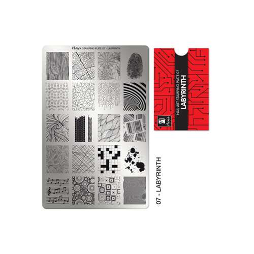 Moyra Körömnyomdás Lemez 07 Labyrinth, több mint 160 körömdíszítési minta
