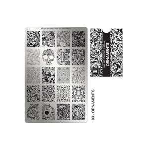 Moyra körömdíszítő lemez 03 Ornaments, több mint 160 finom mintával a körömdíszítéshez - Körömdísz