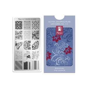 Moyra Mini Series No. 111 Breaking The Silence Nail Stamping Plate, 12 designs - Nail design
