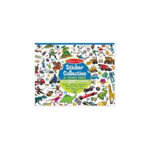 Melissa &amp; Doug Joc creativ, broșură de colecție de autocolante cu 500 de autocolante, dino, vehicule, univers 91414339