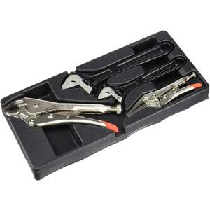 YATO 4 részes állítható villáskulcs és fogó készlet, tartalmaz zárófogót, állítható villáskulcsot és vízszivattyú fogót - Yato Villáskulcs