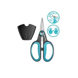 Gardena škare za bilje s zaštitnom futrolom, plave i crne, oštrice od nehrđajućeg čelika - Gardena