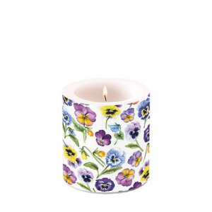 Pansy all Over illatos gyertya, 8x7,5cm - Lakberendezés