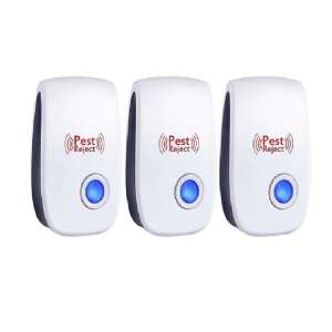 Zestaw do ultradźwiękowego zwalczania szkodników 22/65 kHz ABS, nietoksyczny, inteligentny biały, 3 szt