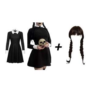 Wednesday Addams gyerek ruha  + paróka  91415505 