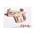 3D wooden puzzle of a submachine gun, assembled, Wood Trick brand