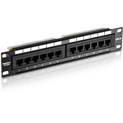 TRENDnet TC-P12C6 12 portos Cat6 UTP Patch Panel - Patch panel