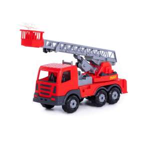 Polesie fire truck with ladder, red and grey toy truck for kids - Nonbrand Kids's play car