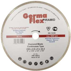 Germa Flex Pyramid 9 inch diamond blade for wet cutting ceramic, tile, and marble - Artool