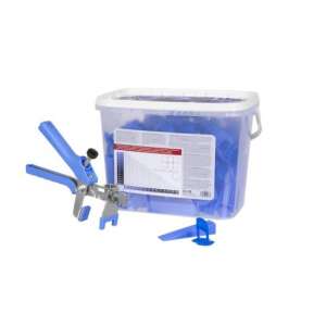 Ceramic Tile Leveling System, with Pliers, 100 x 2 mm Spacers, 100 Wedges