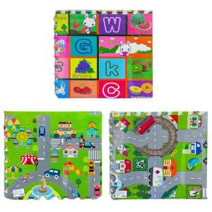 Traffic szivacs szőnyeg puzzle, mérete 120X120 cm, EVA szivacs, Többszínű 91423729 