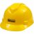 Close-up of Richmann Exclusive yellow HDPE safety helmet