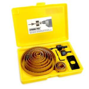 Strend Pro Hole Saw Set, 19-127mm, for drywall and wood, 16 pieces - Hole saw & circular cutter