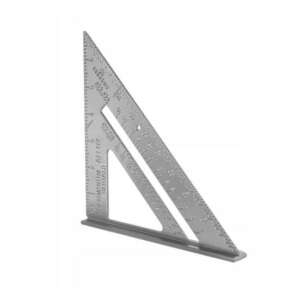 Echer tamplar/dulgher, aluminiu, triunghiular, cu picior, 180x3 mm, Richmann 91416354 Unghiuri drepte