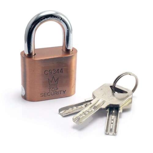 RICHMANN Top Security lakat, 40mm, réz, 3 kulccsal