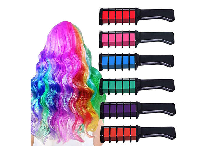 Hajszínű kréta fésűkészlet 6 szin #2502