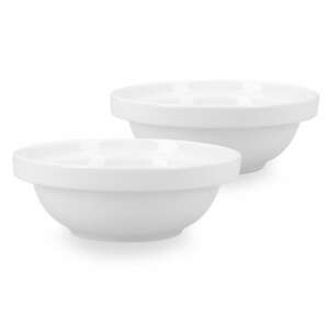 Navaris 2-pak porcelanowych misek dla kota, białe, średnica 14 cm - Zwierzęta gospodarskie