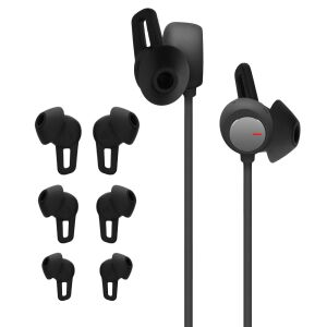 Kwmobile Black Silicone Ear Tips Replacement Set for Huawei FreeLace Pro Headphones - Headset Accessory