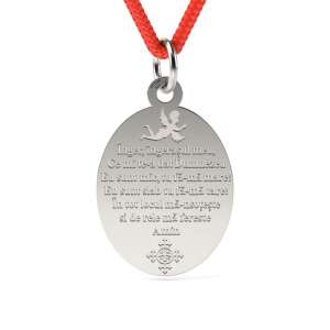 Pandantiv din argint cu un înger cu o rugăciune pe spate, argint 925 - Pandantive damă