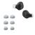 Kwmobile Replacement Ear Tips for Jabra Elite 75t/65t/Active with Earbuds