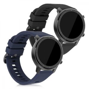 Xiaomi Amazfit GTR/GTR2 47mm Czarne i Niebieskie Silikonowe Paski do Zegarków - Pasek do inteligentnego zegarka