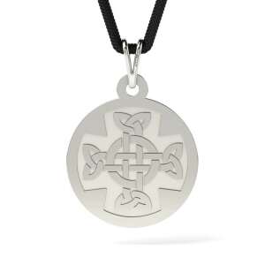 Pandantiv din argint cu cordon negru, model ortodox 18 - Pandantive damă