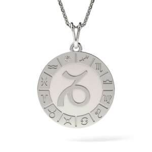 Srebrny naszyjnik z zawieszką zodiaku Koziorożec - Moda i ubiór