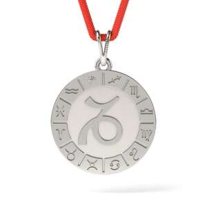 Pandantiv Capricornus din argint cu cordon roșu - Pandantive damă