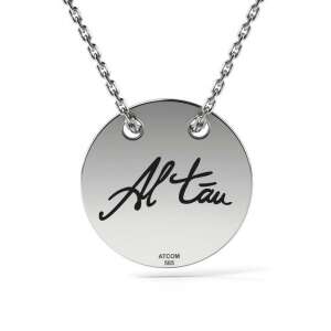 Srebrny naszyjnik z napisem 'A tiéd', srebro próby 925 - Moda i ubiór