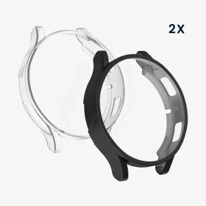 Kwmobile Samsung Galaxy Watch 4 (40mm) protective case, 2 pack, clear and black - Kwmobile Smart watch case
