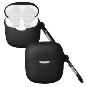 Kwmobile black silicone case for JBL Tune 220TWS with carabiner - Headset Accessory