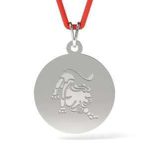 Colier cu pandantiv din argint cu simbolul zodiei Leu - Pandantive damă