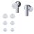 Kwmobile 6-Piece White Silicone Ear Tips Set for Huawei FreeBuds Pro - Angled View