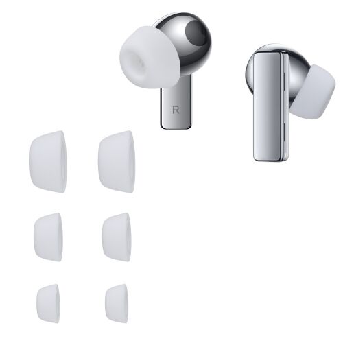 Kwmobile 6-Piece White Silicone Ear Tips Set for Huawei FreeBuds Pro