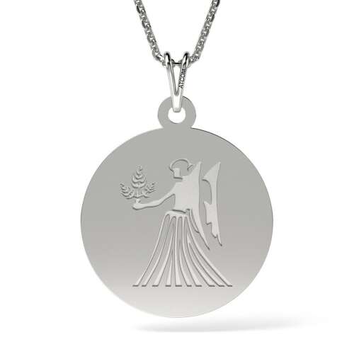 Сребърен висулка с зодиакален знак Дева