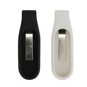 kwmobile Xiaomi Mi Band clip holder, black and white - Smart watch strap