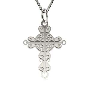Colier cu pandantiv cruce din argint, argint 925, bijuterii religioase - Accesorii pentru femei