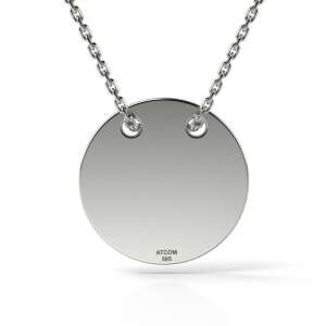 Ezüst Nyaklánc - Minimalista Kör Medál - 925-ös Ezüst