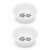 Navaris porcelain pet bowl set, 2 pack, 130ml, paw print design