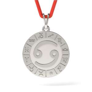 Pandantiv zodiacal din argint cu Cancer cu cordon roșu - Pandantive damă