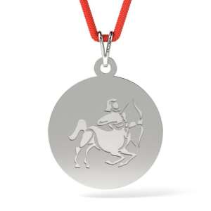 Pandantiv din argint cu Săgetător cu cordon roșu - Pandantive damă