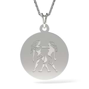 Colier cu pandantiv Gemini, argint 925, pandantiv cu semn zodiacal - Accesorii pentru femei